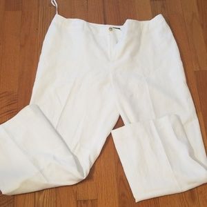 Lauren white linen pants Sz 20W